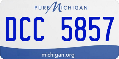 MI license plate DCC5857