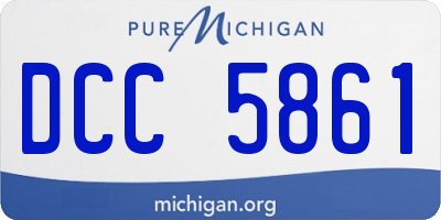 MI license plate DCC5861
