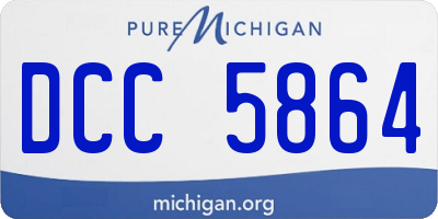 MI license plate DCC5864
