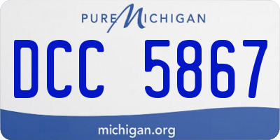 MI license plate DCC5867