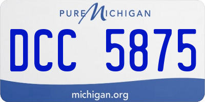 MI license plate DCC5875