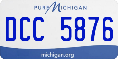 MI license plate DCC5876