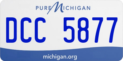 MI license plate DCC5877