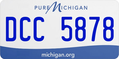 MI license plate DCC5878