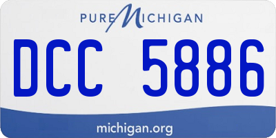 MI license plate DCC5886
