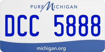 MI license plate DCC5888