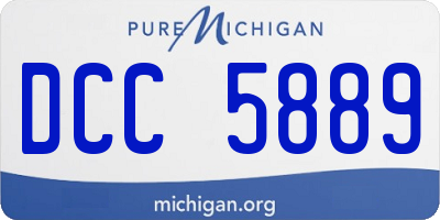 MI license plate DCC5889