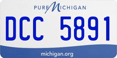 MI license plate DCC5891