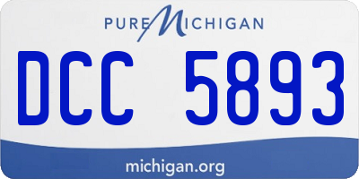 MI license plate DCC5893