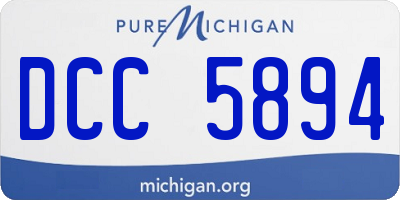 MI license plate DCC5894