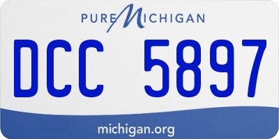 MI license plate DCC5897