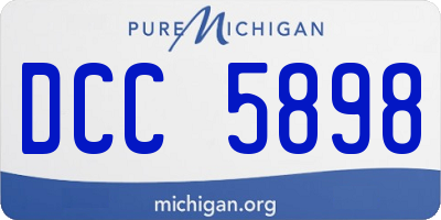 MI license plate DCC5898