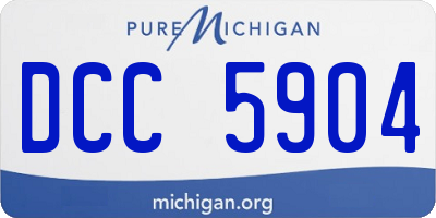 MI license plate DCC5904