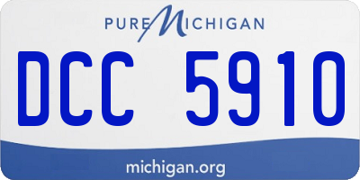 MI license plate DCC5910