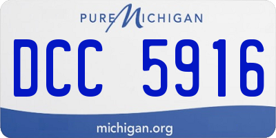 MI license plate DCC5916