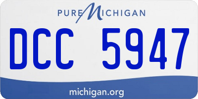 MI license plate DCC5947