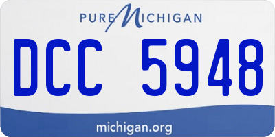 MI license plate DCC5948