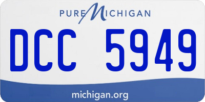 MI license plate DCC5949
