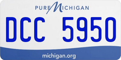 MI license plate DCC5950