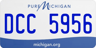 MI license plate DCC5956
