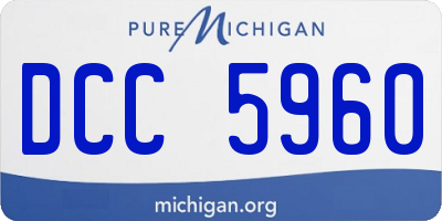 MI license plate DCC5960