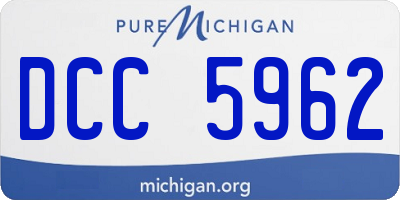 MI license plate DCC5962