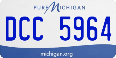 MI license plate DCC5964