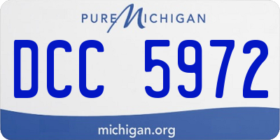 MI license plate DCC5972