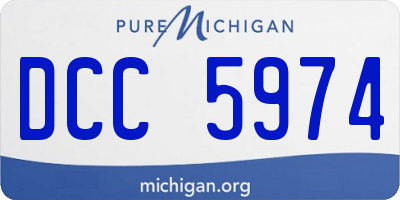 MI license plate DCC5974
