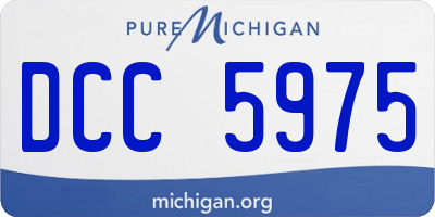MI license plate DCC5975