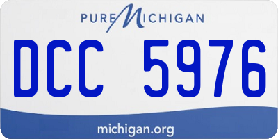 MI license plate DCC5976