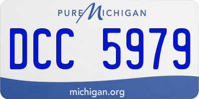 MI license plate DCC5979