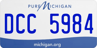 MI license plate DCC5984