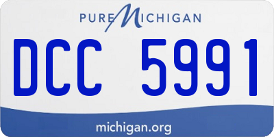 MI license plate DCC5991