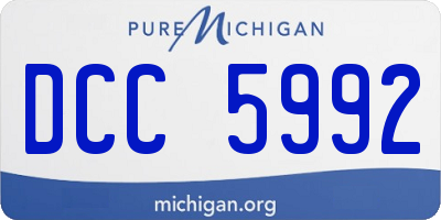 MI license plate DCC5992