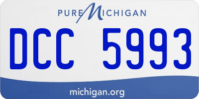 MI license plate DCC5993