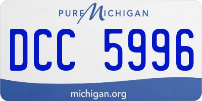 MI license plate DCC5996