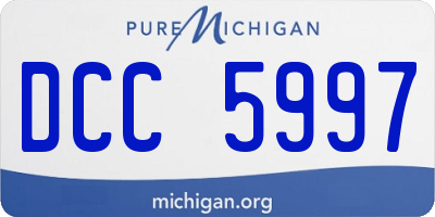MI license plate DCC5997
