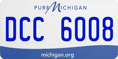 MI license plate DCC6008