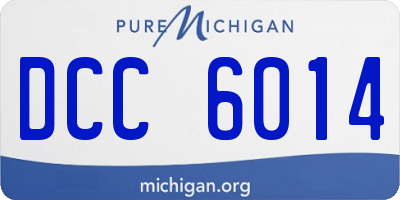 MI license plate DCC6014
