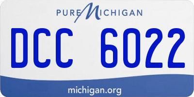 MI license plate DCC6022