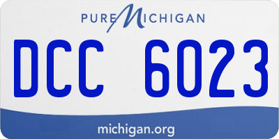 MI license plate DCC6023