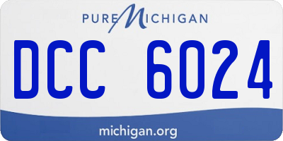 MI license plate DCC6024
