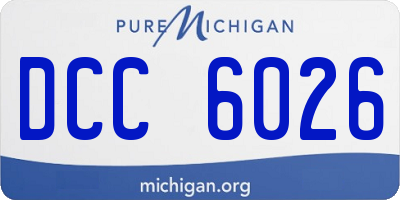 MI license plate DCC6026