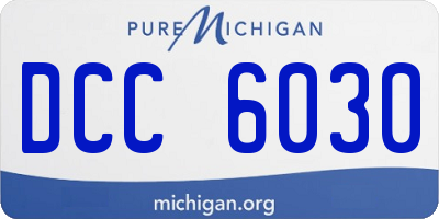 MI license plate DCC6030