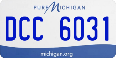 MI license plate DCC6031