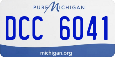 MI license plate DCC6041