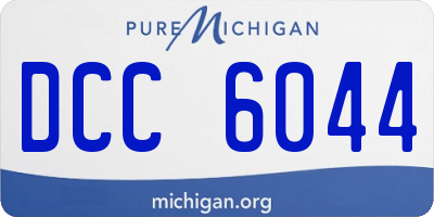 MI license plate DCC6044