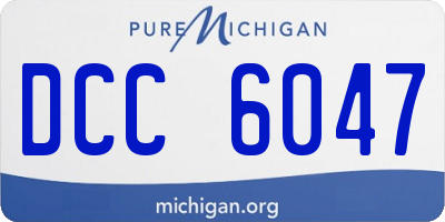 MI license plate DCC6047