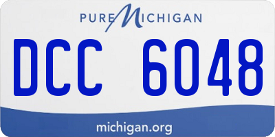 MI license plate DCC6048